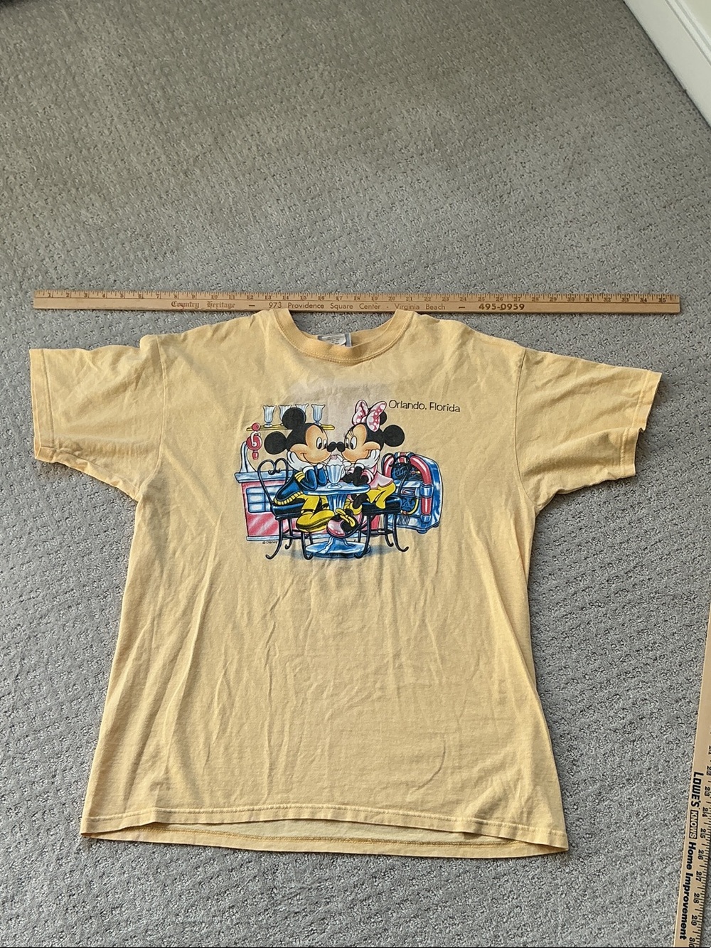 Disney Yellow Mickey & Minnie Diner Graphic Tee